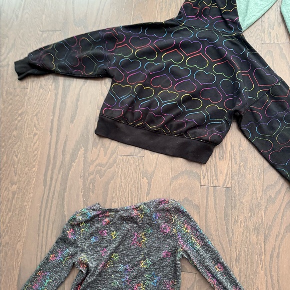 girls clothes lot size 10/12 carebear unicorn hoodie pumpkin pants shirts - Picture 12 of 16